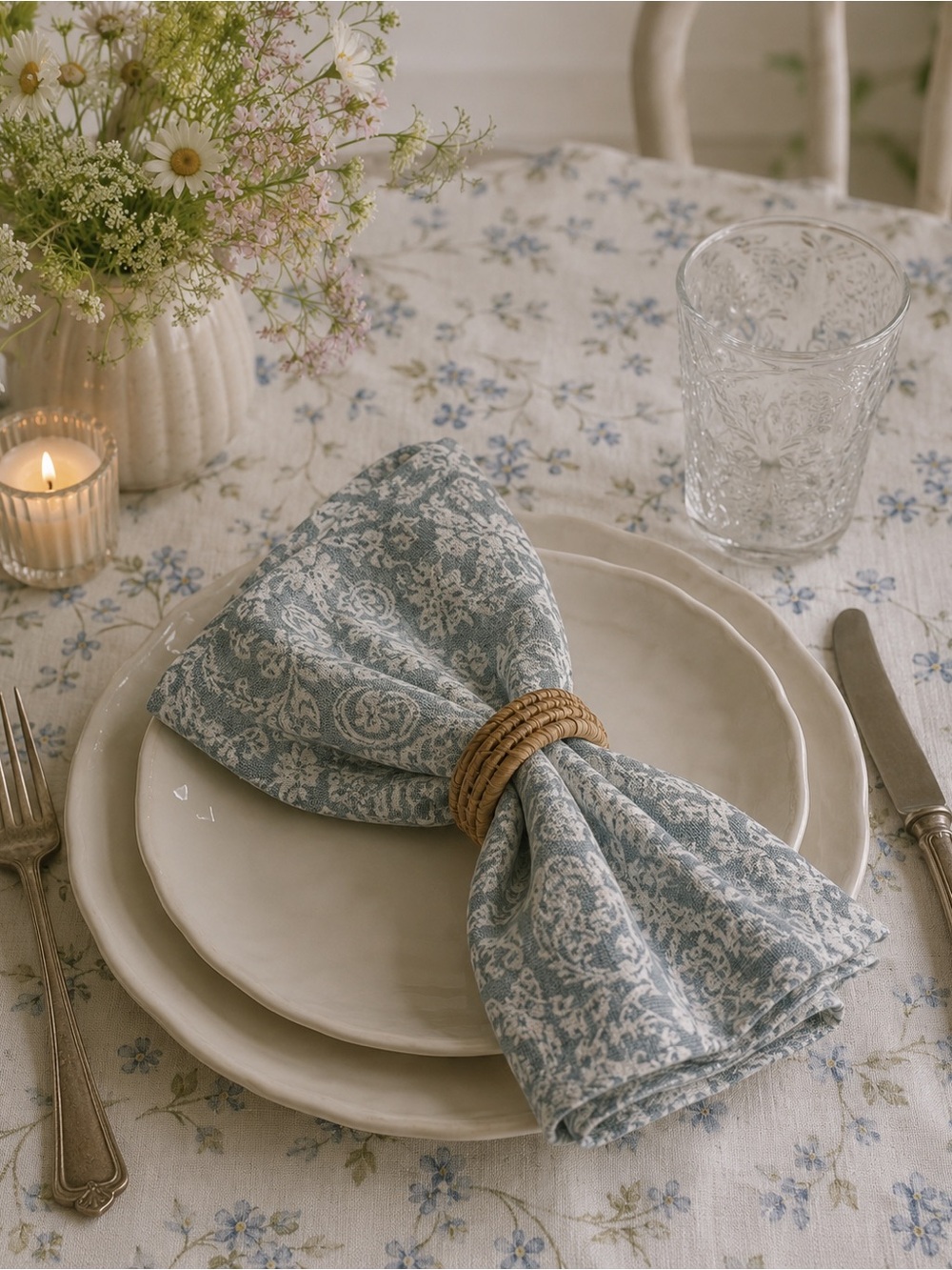 Pottery Barn Cotton/Linen Napkins Bundle of 4